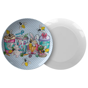 Bees Rabbits Coffee Plate