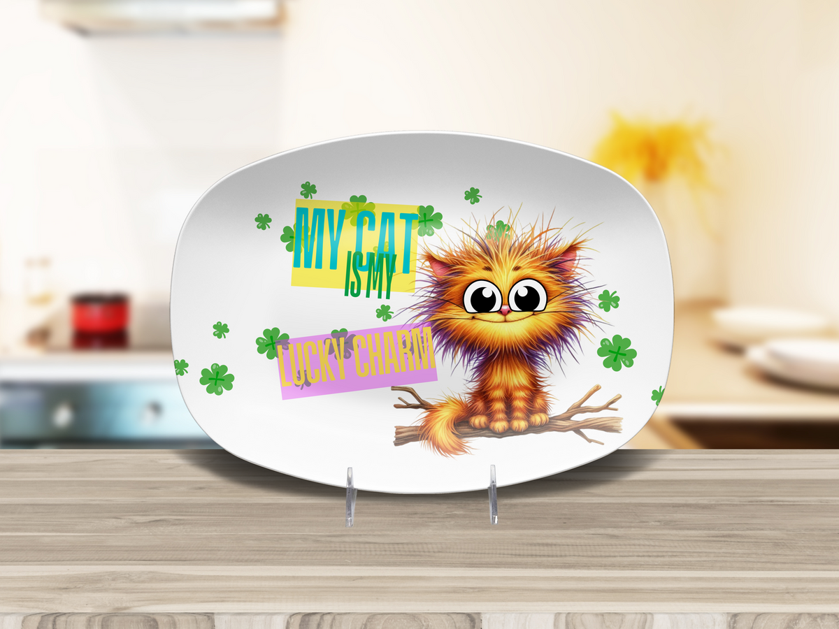 My Cat Is My Lucky Charm Platter