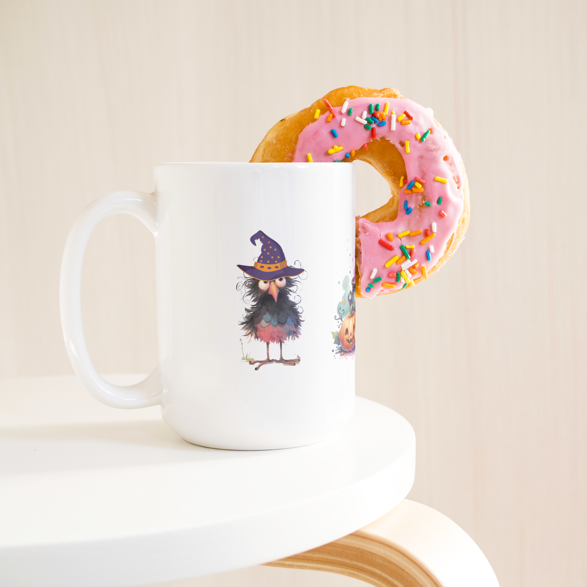 Halloween Crow Witches 15oz White Mug