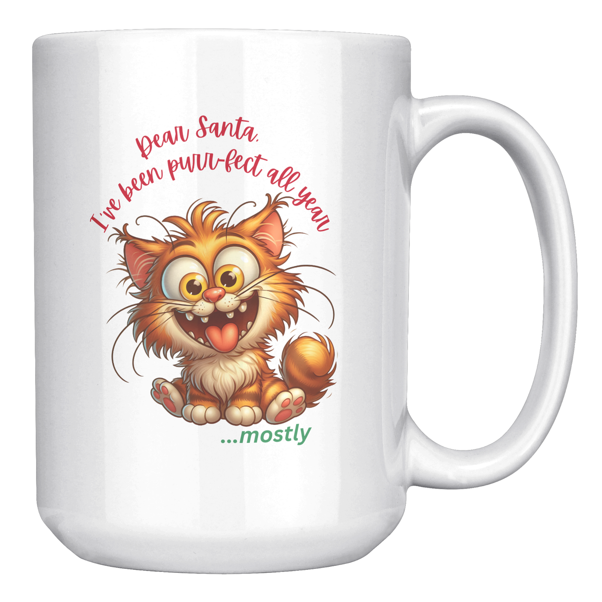 Crazy Cat 15oz White Mug