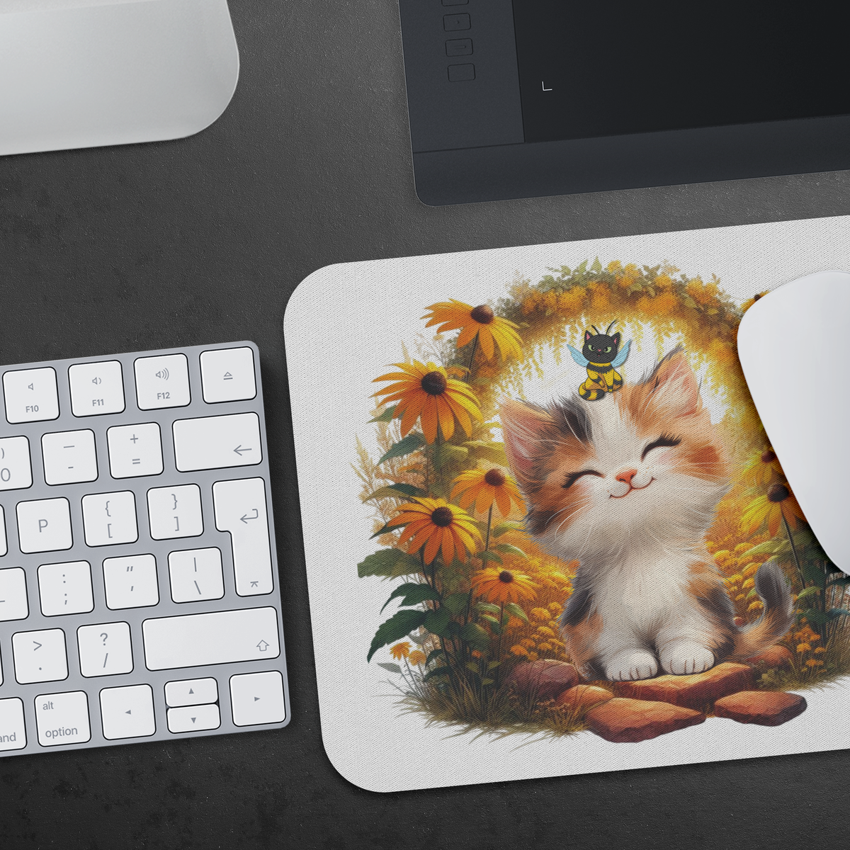 🌞 Smiling Kitten Mousepad