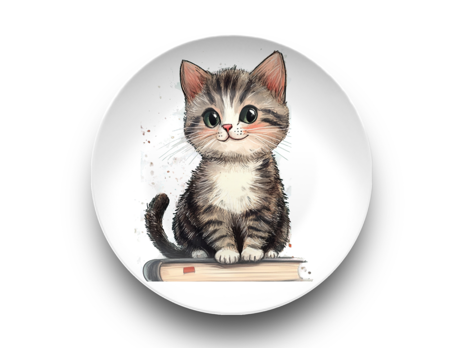 Bookish Kitten 10" Dinner Plate