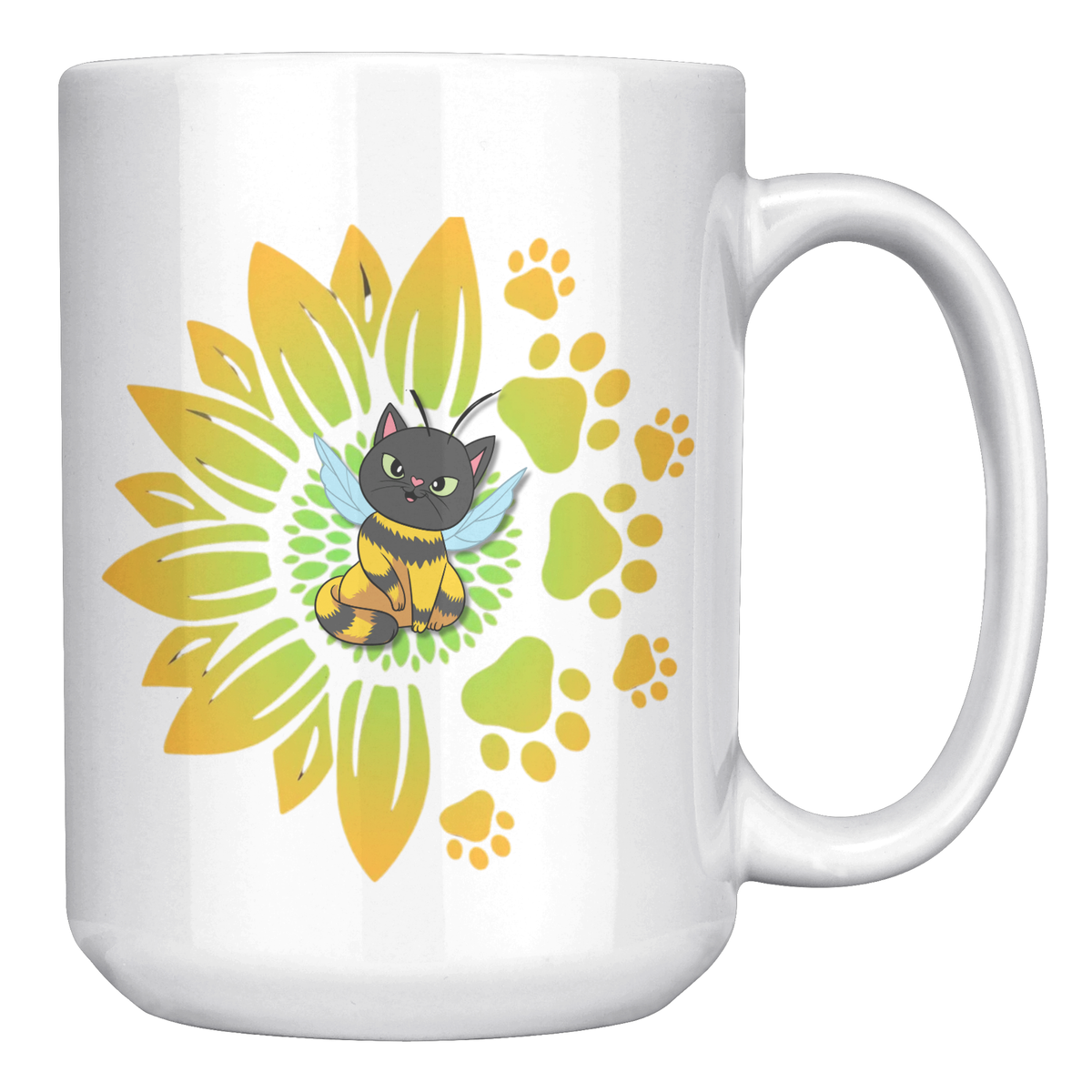 🐝 Sippin’ Sweet Bee Cat Mug (15 oz)