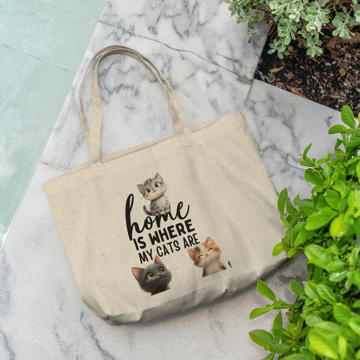 Home Is Where My Cats Are Tote Bag