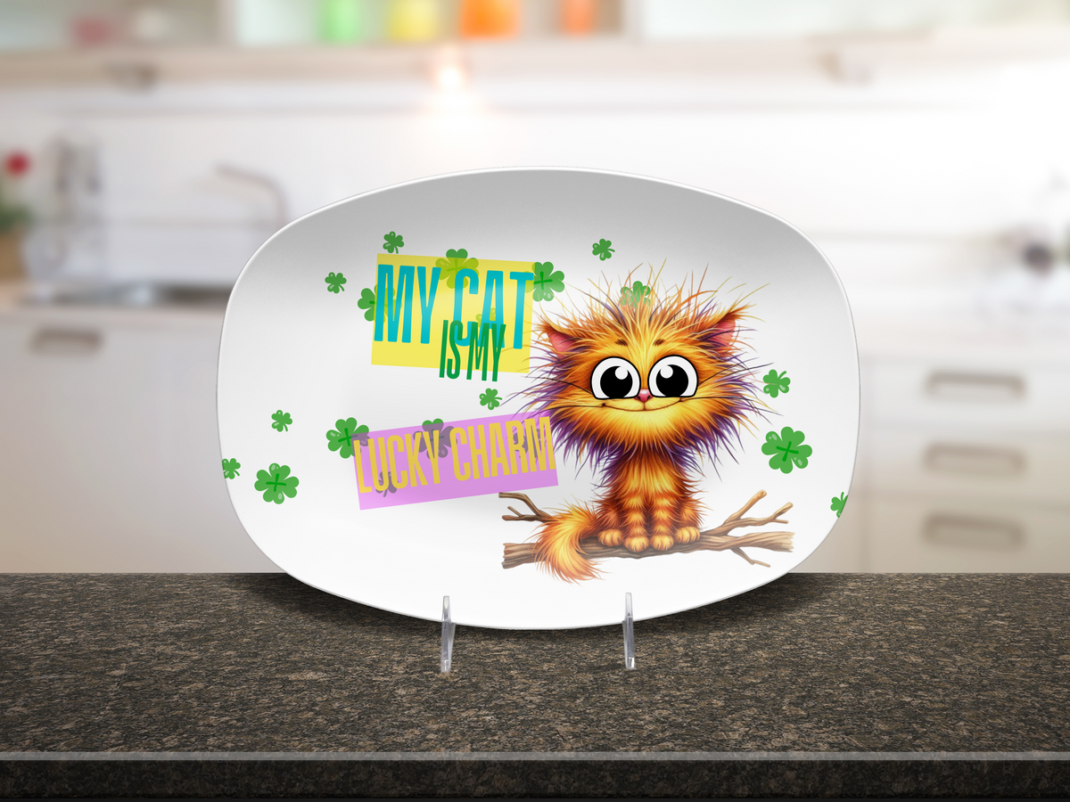 My Cat Is My Lucky Charm Platter