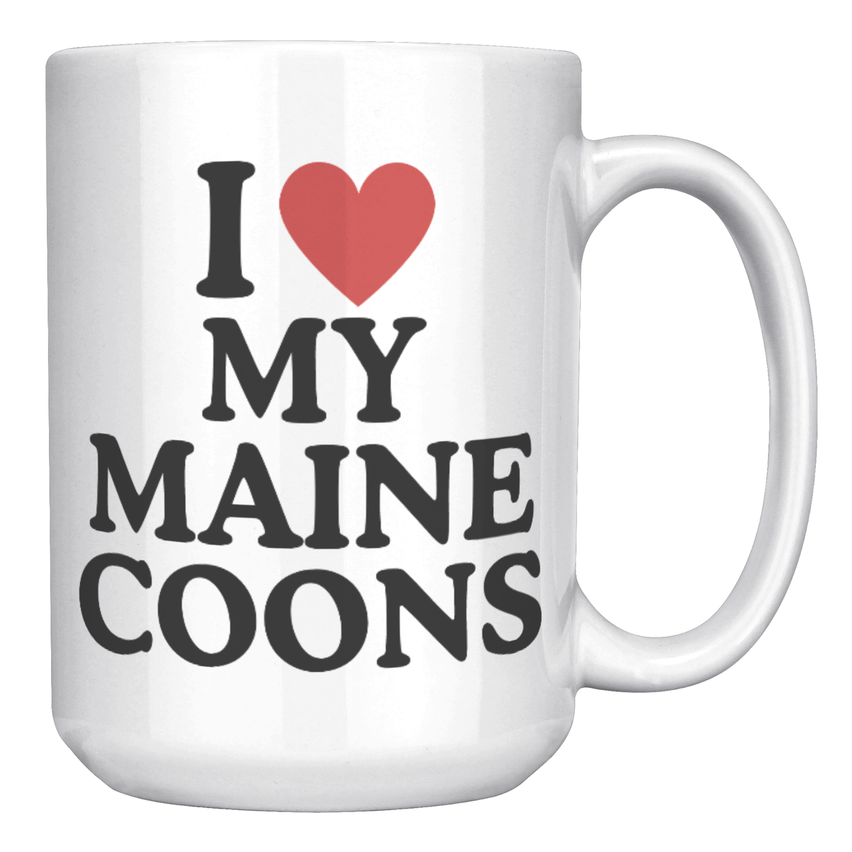 I Heart My Maine Coons White Mug