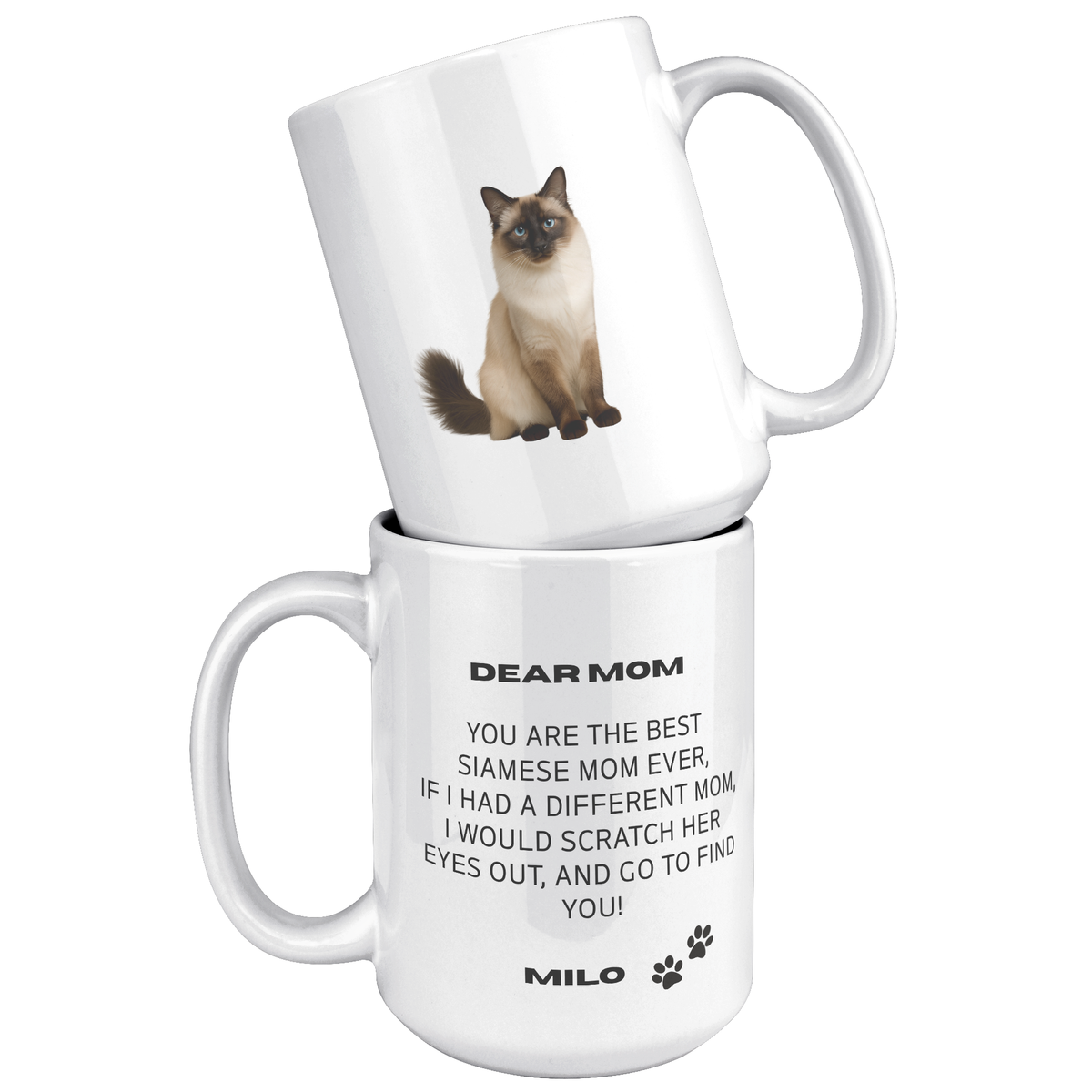 Siamese Mom 15oz White Mug