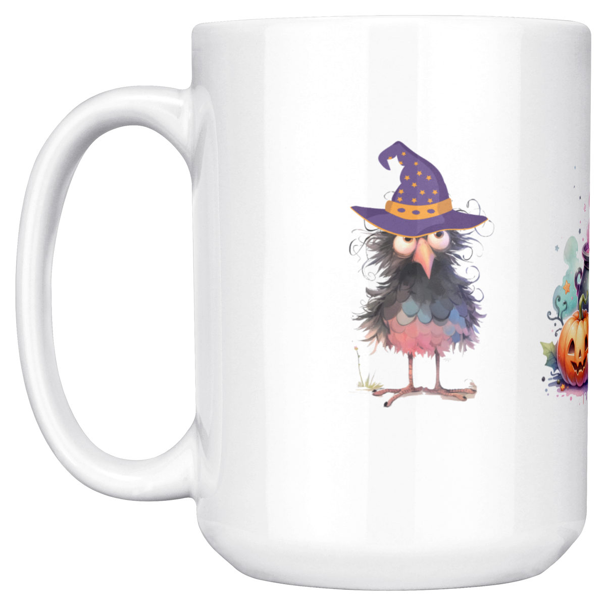 Halloween Crow Witches 15oz White Mug
