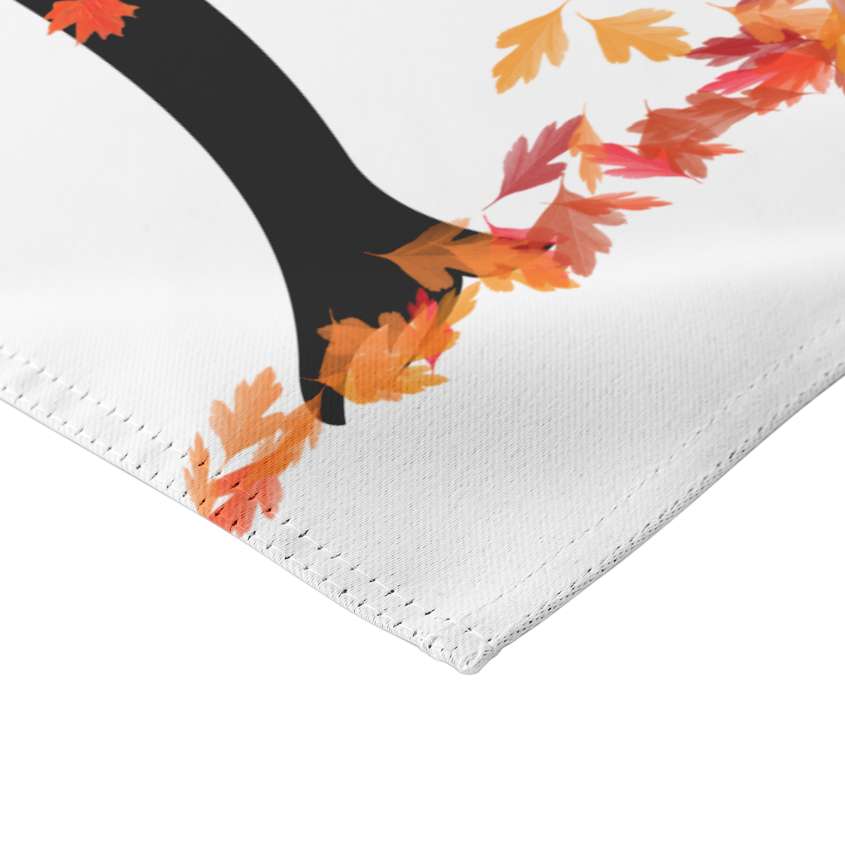 Autumn Leaves Cat Garden Flag {No Stand}