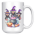 Halloween Crow Witches 15 Oz White Mug