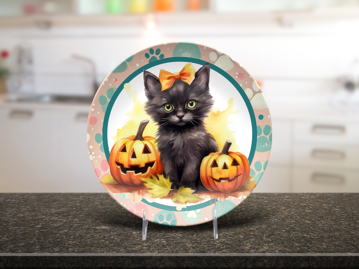 Teal Paw Print 10" Plate