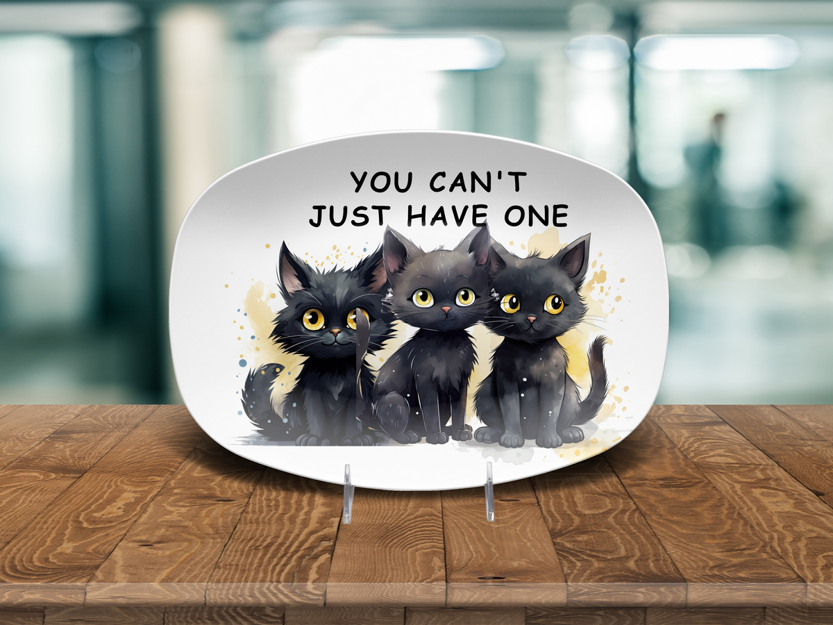 You Can's Just Have One Black Cat Platter