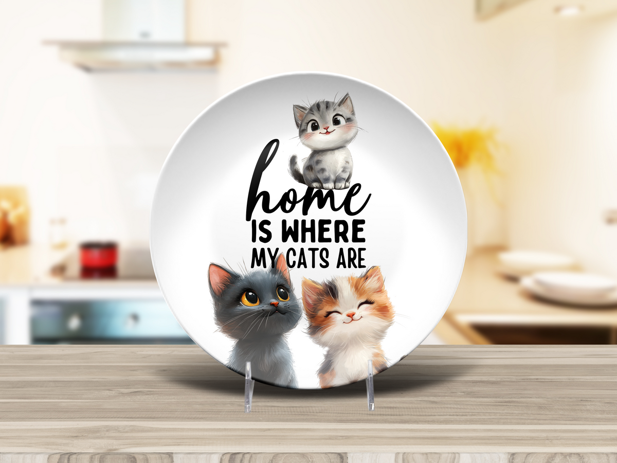Home Is Where My Cats Are 10" Plate