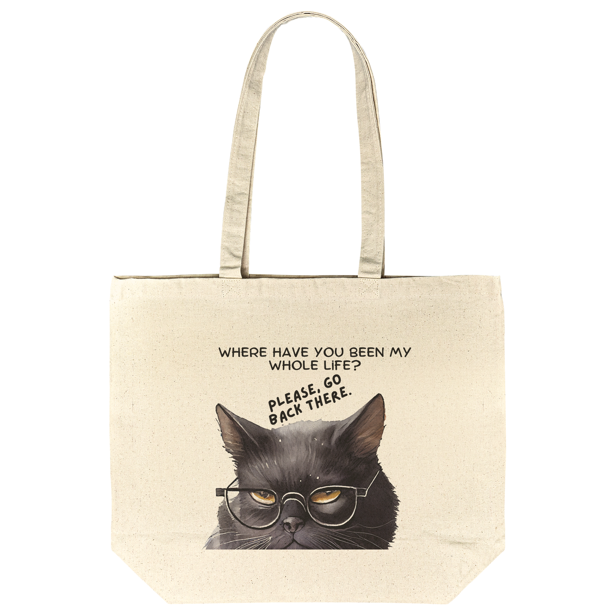Where Have You Been? Funny Cat Tote Bag