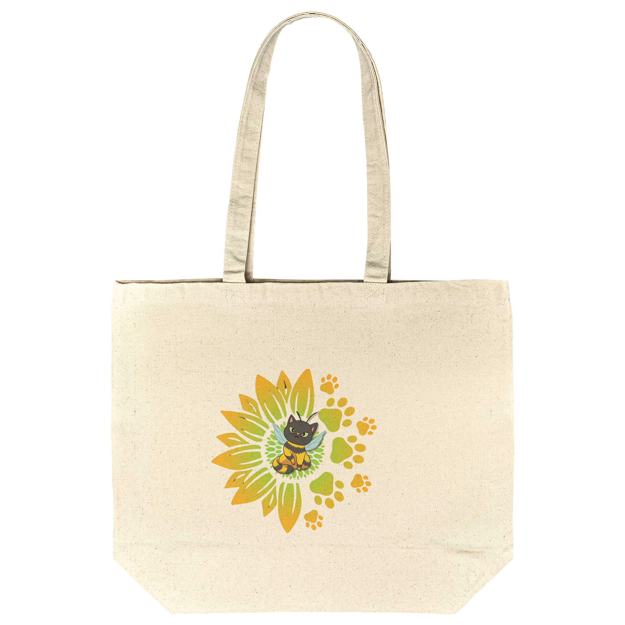 🐝 Bee Kind Black Cat Tote Bag