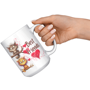 Best Friends Crazy Cats 15 Oz White Mug