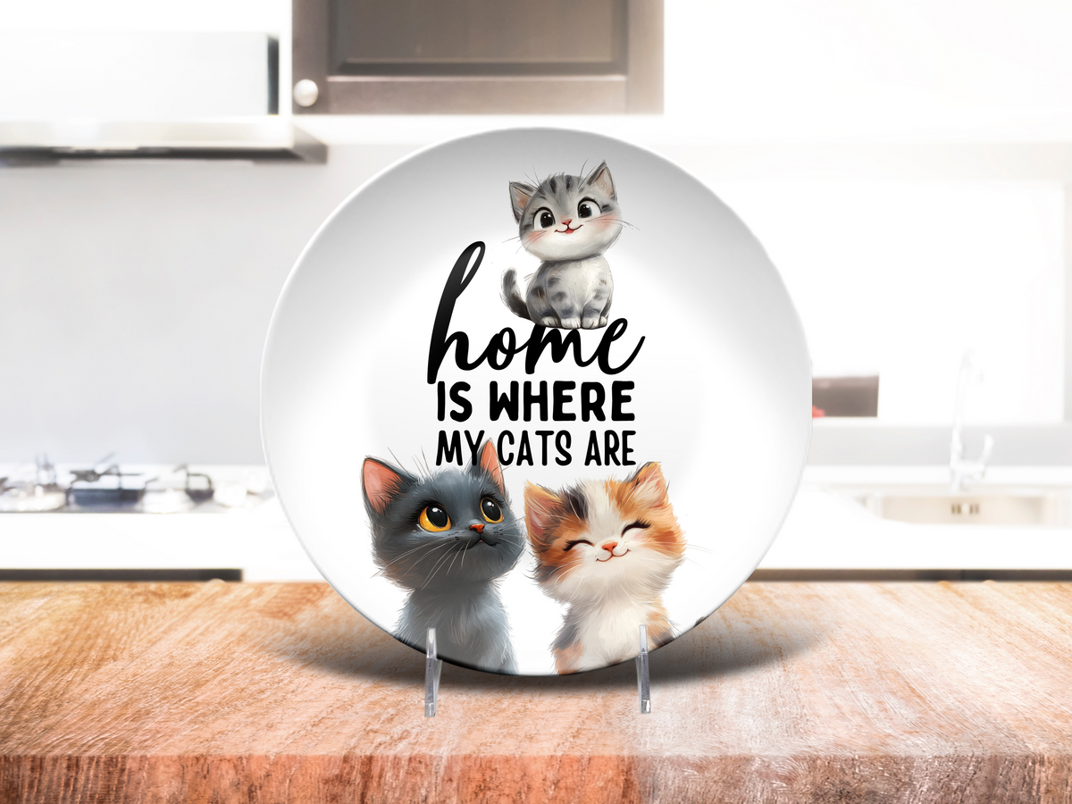Home Is Where My Cats Are 10" Plate