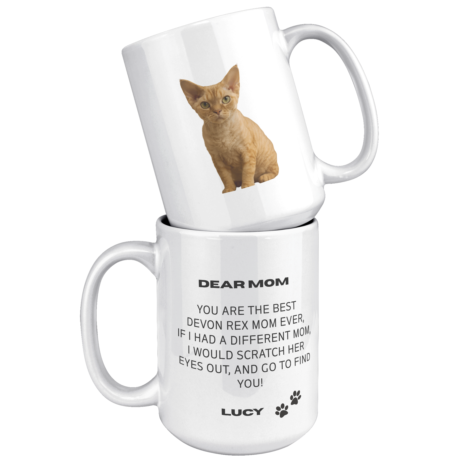 Devon Rex Mom 15oz White Mug