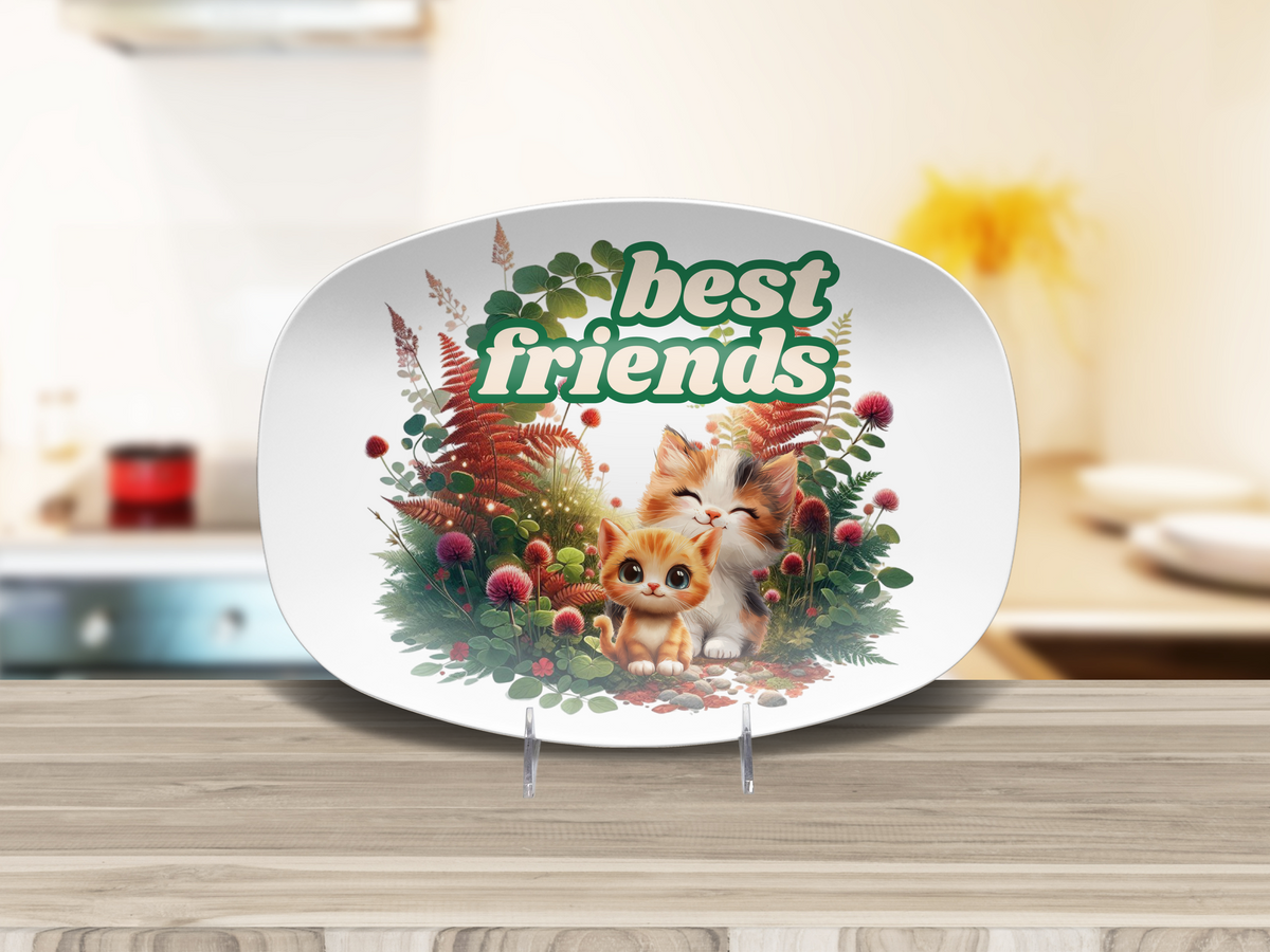 Cat Best Friends 10 x 14 Platter