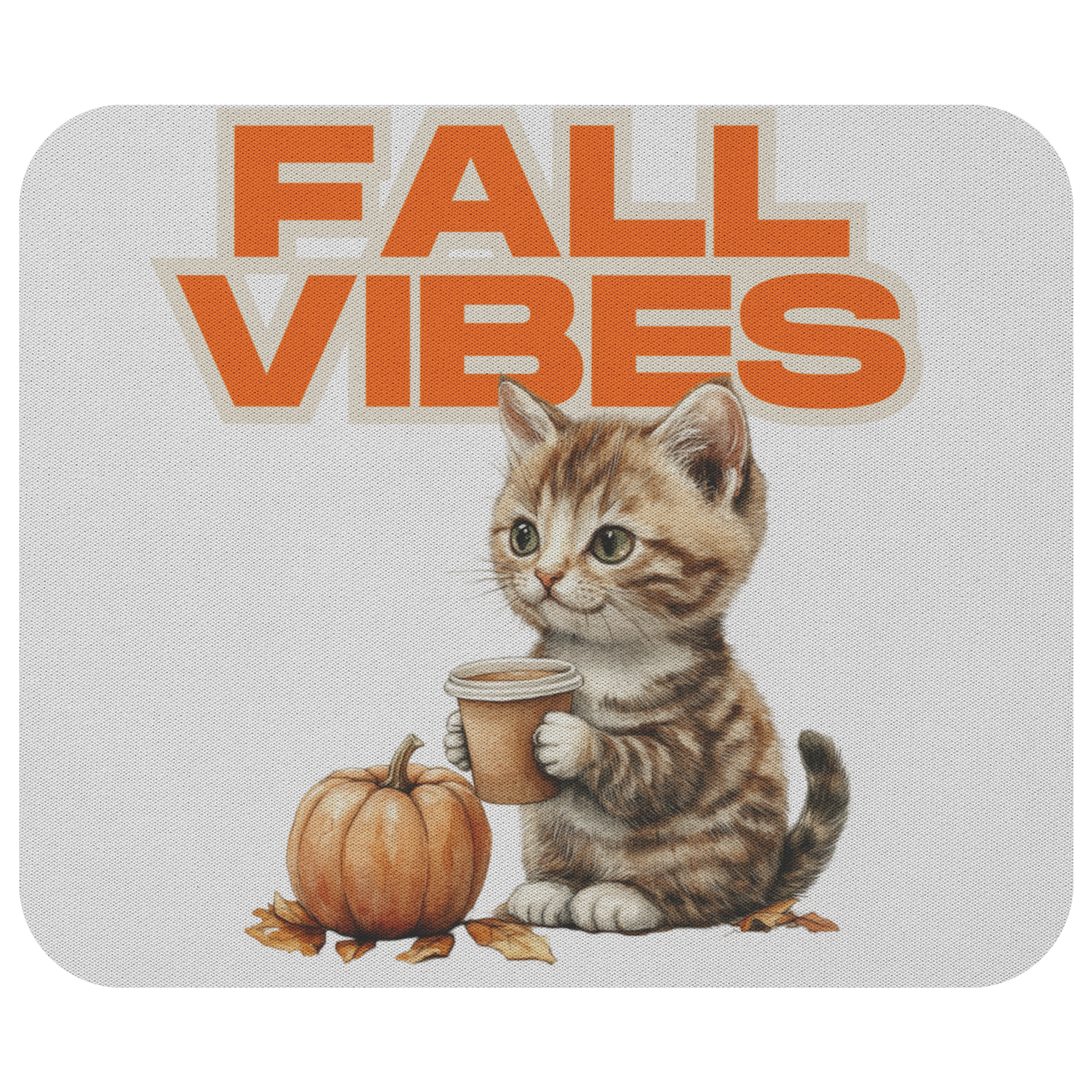 Fall Vibes Cat Mousepad