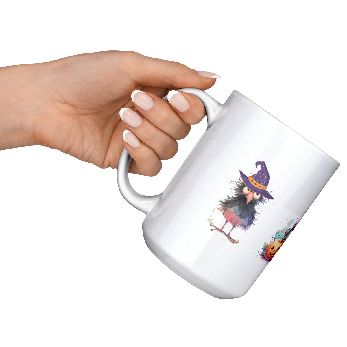 Halloween Crow Witches 15oz White Mug