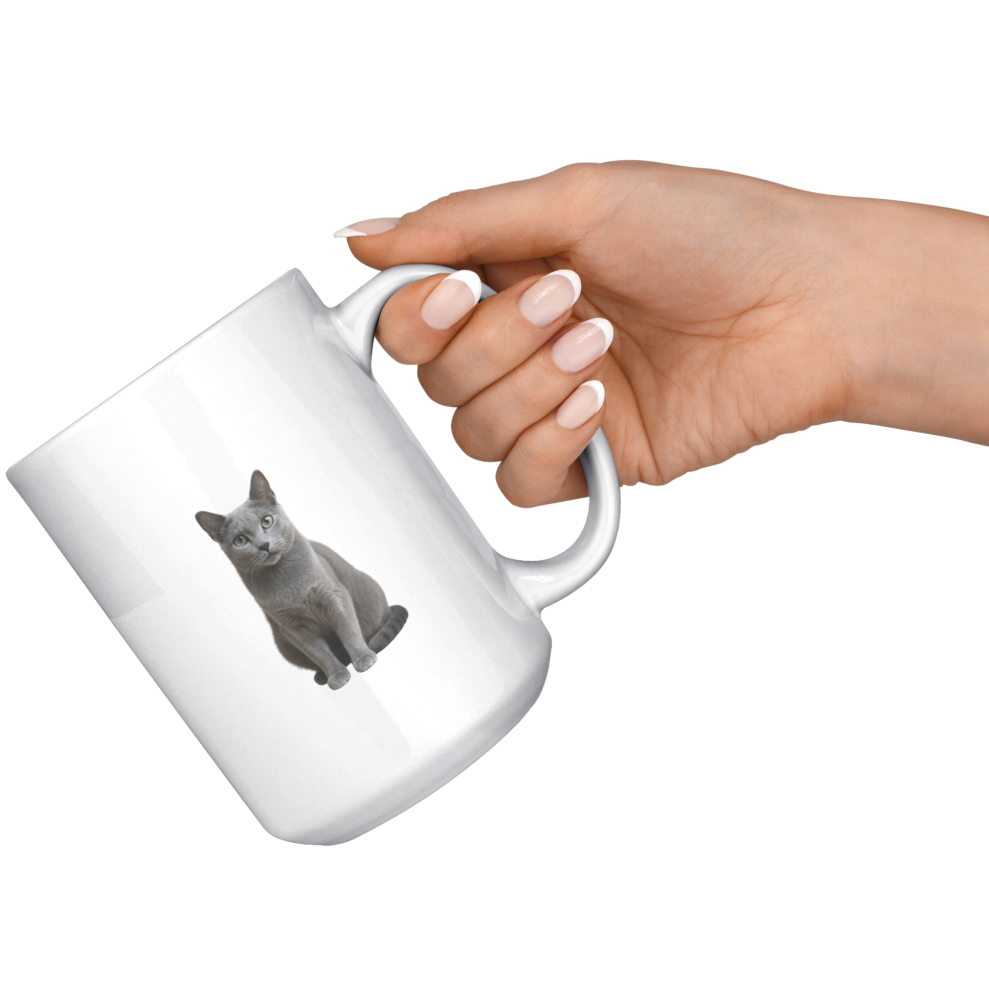 Russian Blue Mom 15 Oz White Mug