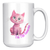 Adorable Pink Cat 'I'm the Favorite" 15 Oz White Mug