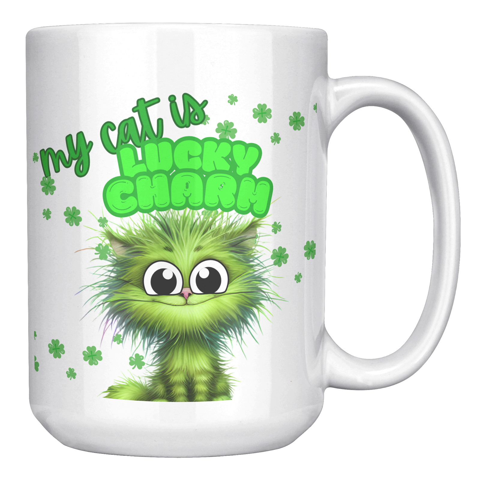 My Cat Is Lucky Charm 15oz White Mug