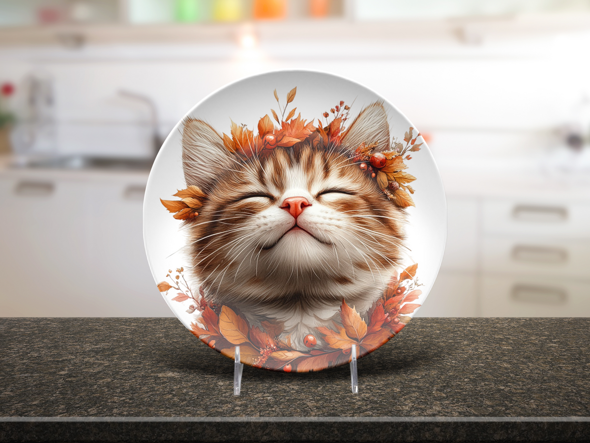 Autumn Cat Bliss 10" Plate