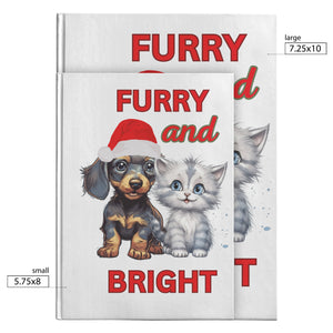 Furry And Bright Kitty And Puppy Hardcover Journal