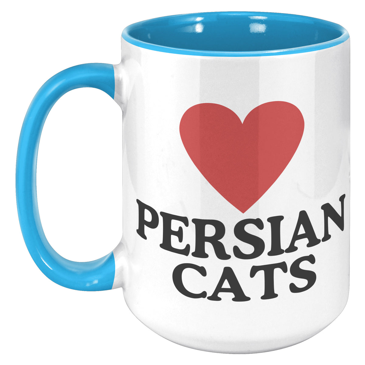 Heart Persian Cats Accent Mug