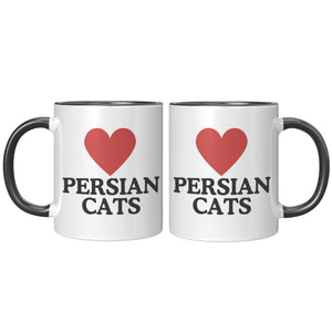 Heart Persian Cats Accent Mug