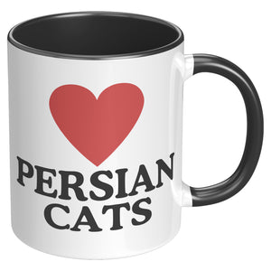 Heart Persian Cats Accent Mug