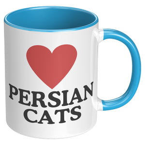 Heart Persian Cats Accent Mug