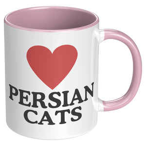 Heart Persian Cats Accent Mug