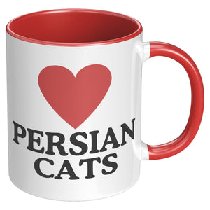 Heart Persian Cats Accent Mug