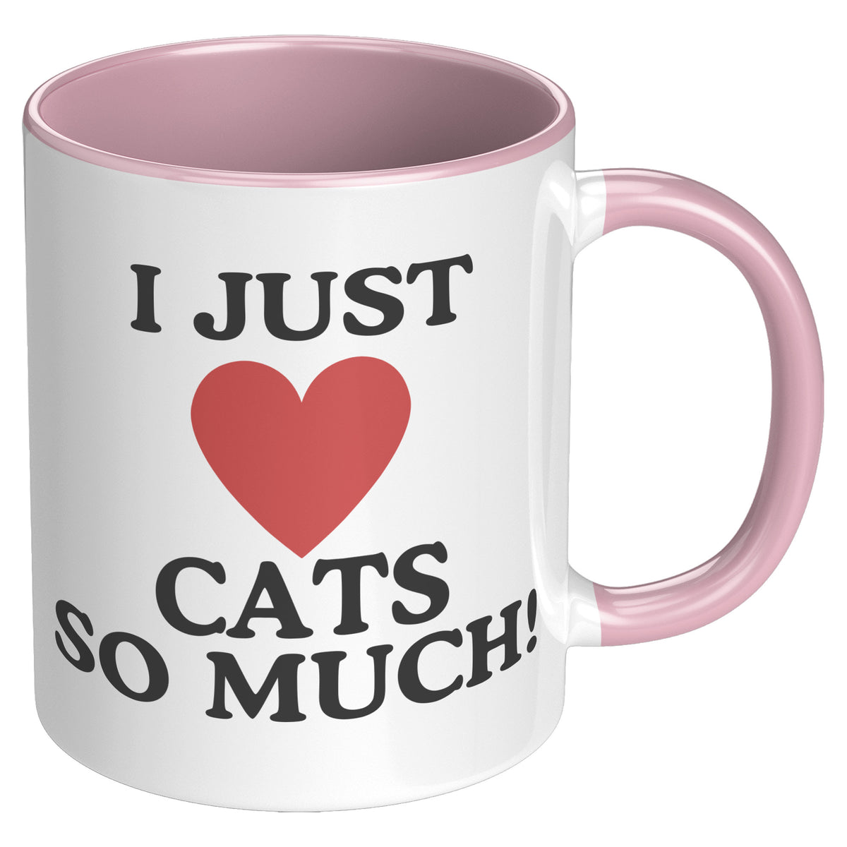I Just Heart Cats So Much Accent Mug