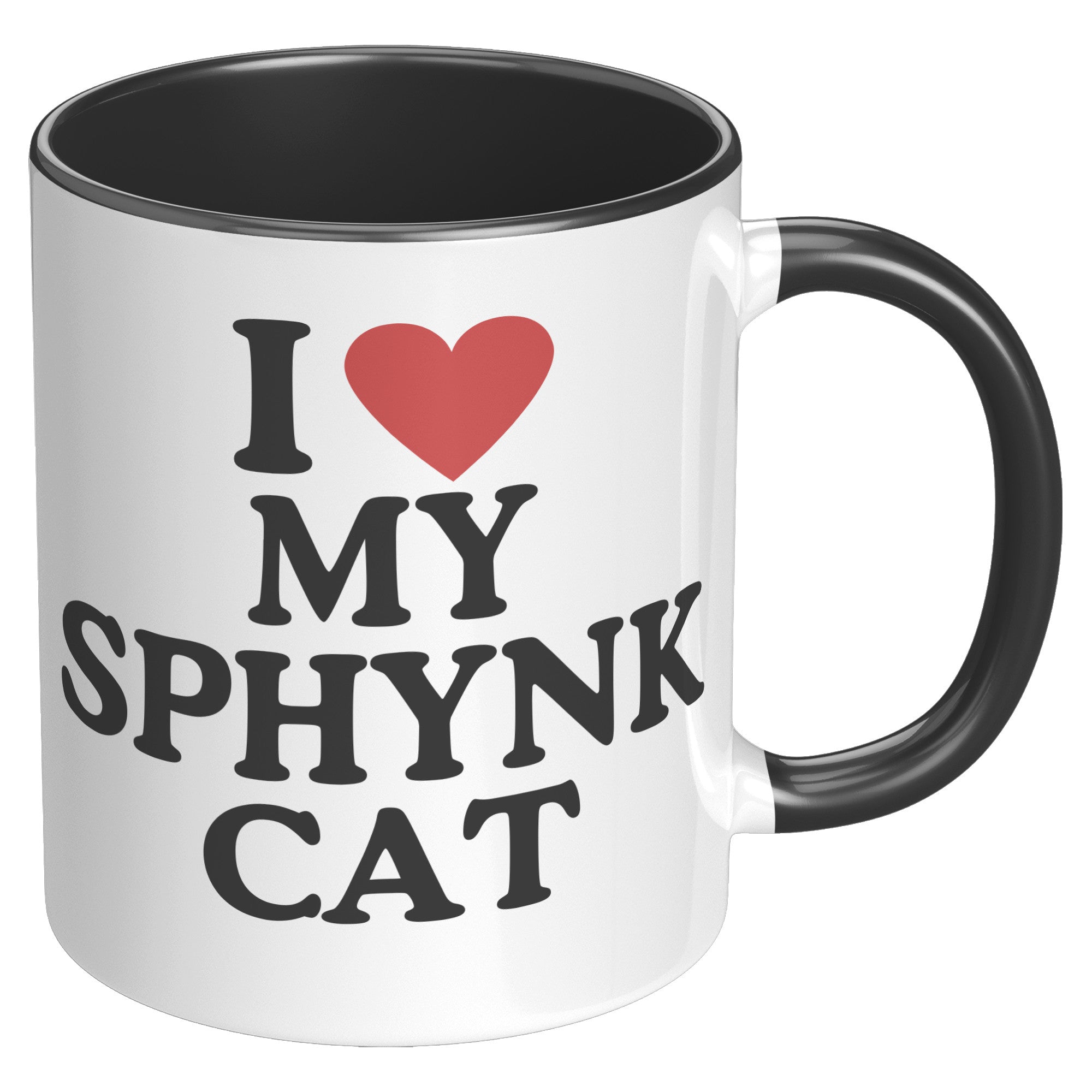 I Love My Spynx Cat Accent Mug