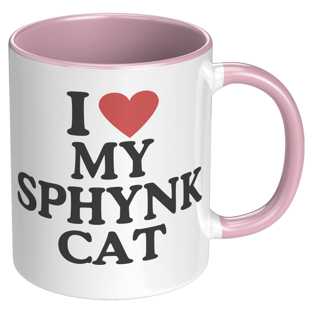 I Love My Spynx Cat Accent Mug
