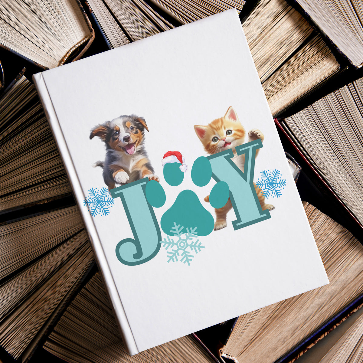 Joy Kitty Puppy Hardcover Journal