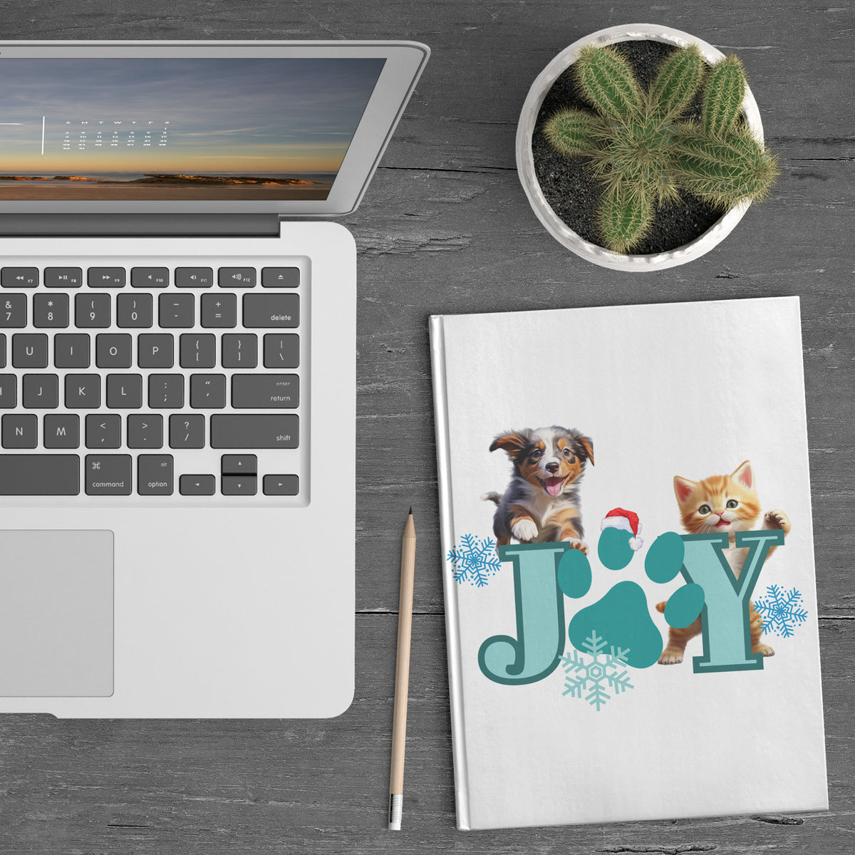 Joy Kitty Puppy Hardcover Journal