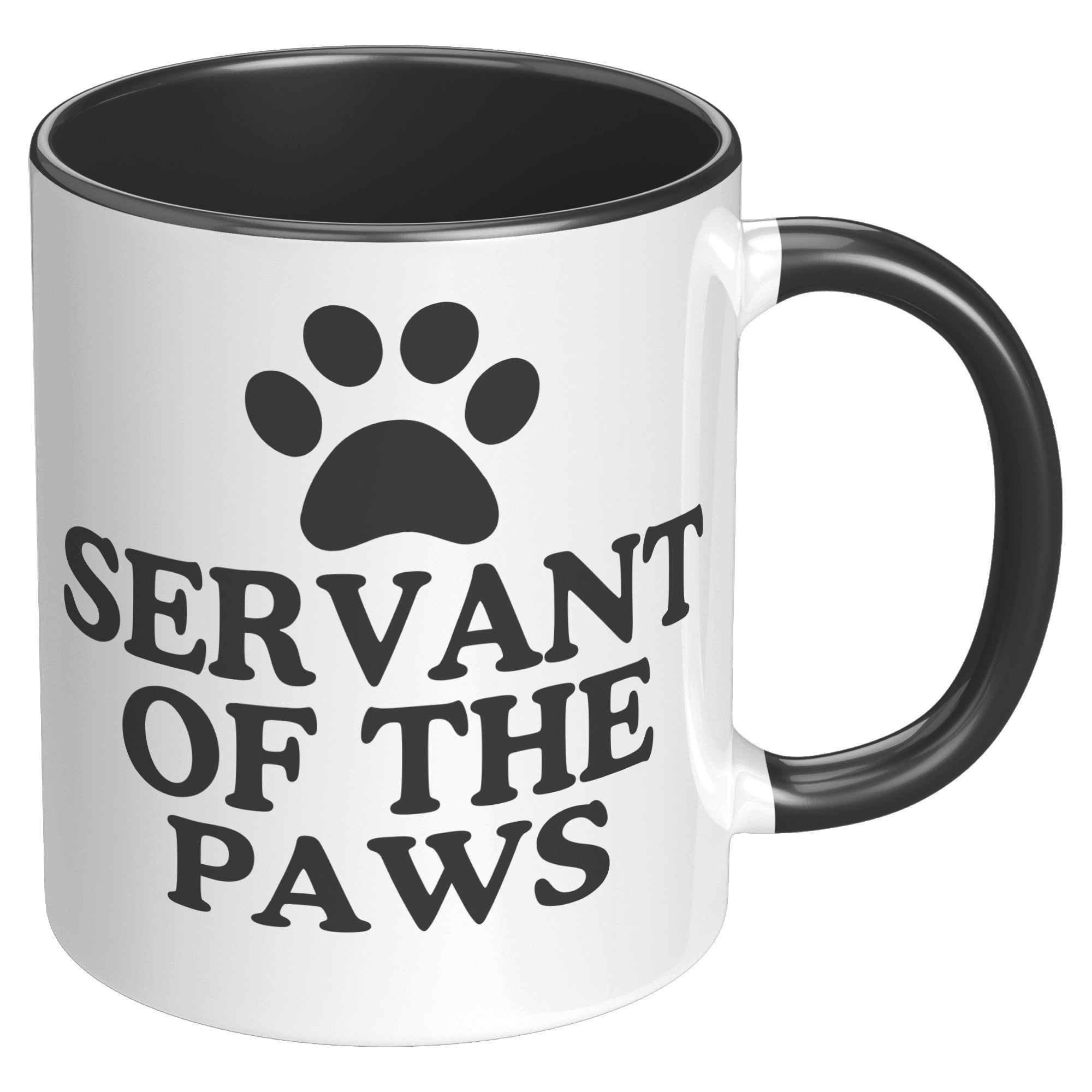 Servant To The Paws Accent Mug