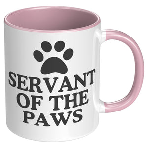 Servant To The Paws Accent Mug