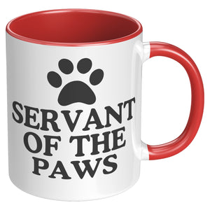 Servant To The Paws Accent Mug