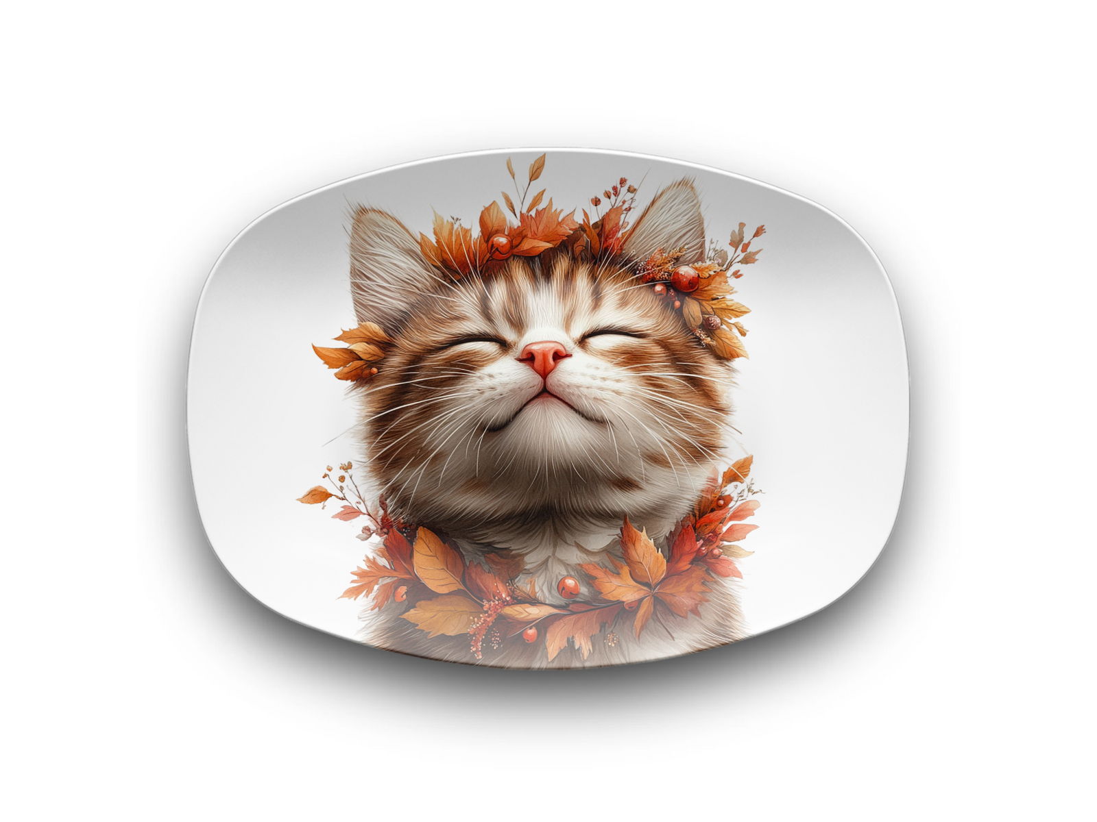 Autumn Cat Bliss 10 x 14 Platter