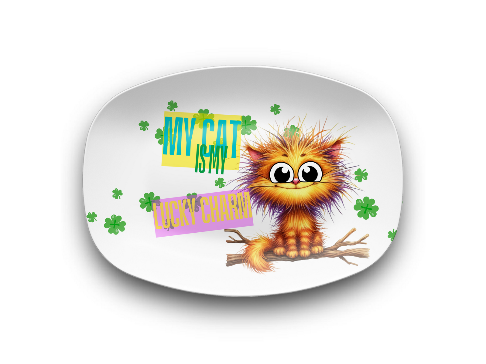 My Cat Is My Lucky Charm Platter