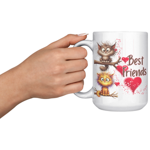 Best Friends Crazy Cats 15 Oz White Mug