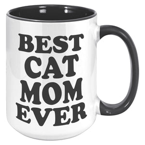 Best Cat Mom Accent Mug - crazyaboutcoffeeandcats