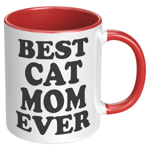 Best Cat Mom Accent Mug - crazyaboutcoffeeandcats