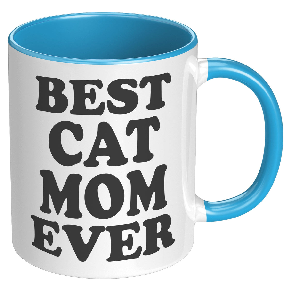 Best Cat Mom Accent Mug - crazyaboutcoffeeandcats
